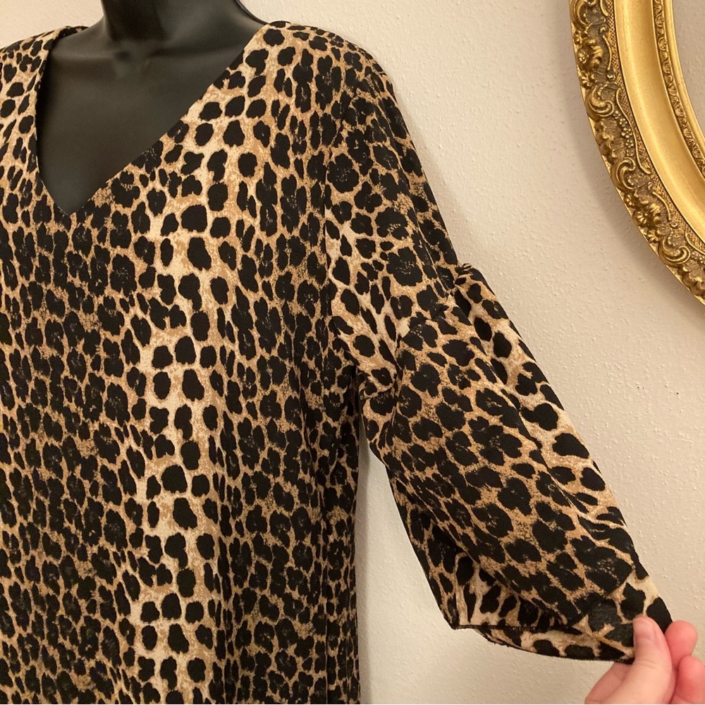 NEW Leopard Sheath Cocktail Dress Animal Print Sexy Formal Designer Resortwear - Picture 6 of 17